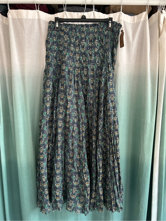 NATURAL LIFE Dresses & Skirts - NATURAL LIFE Dark Blue Floral Convertible Maxi Skirt / Dress